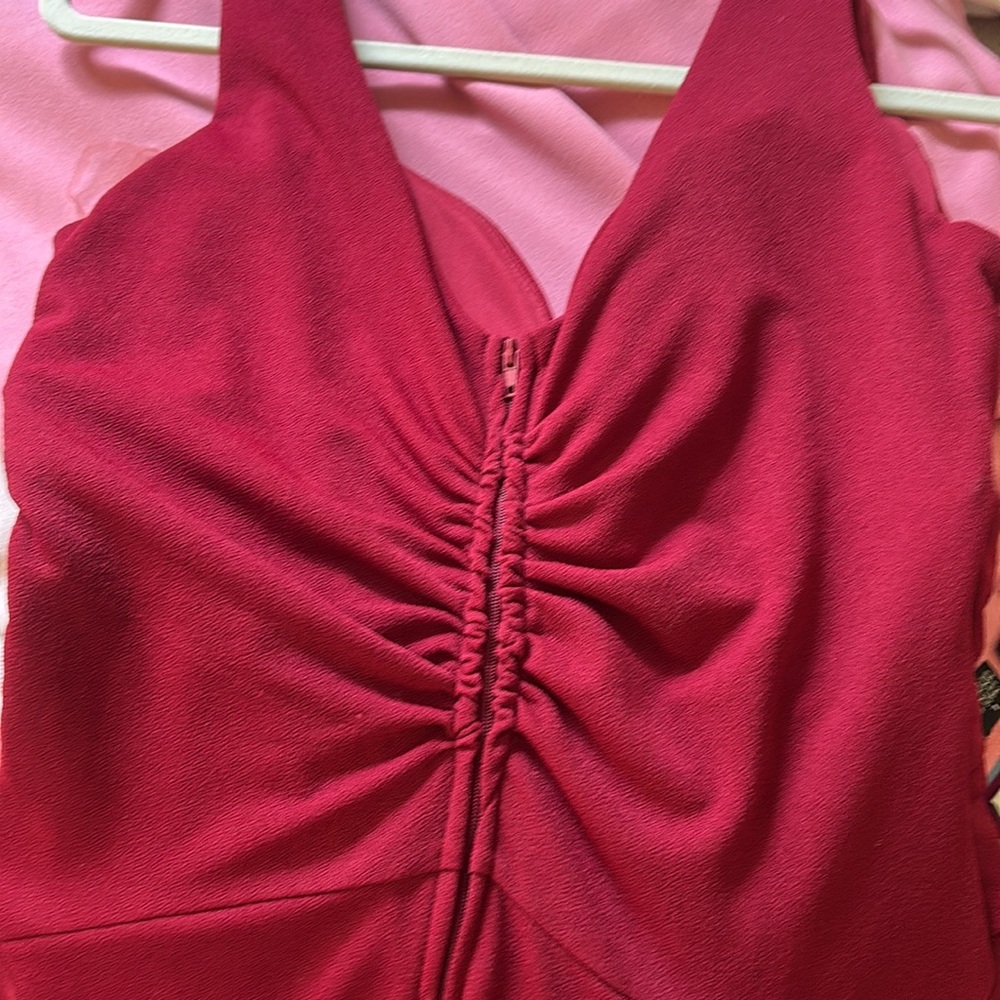 Windsor Evening Gown Zip Up Back Floor Length in Red - Picture 4 of 4